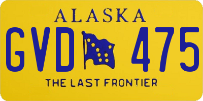 AK license plate GVD475