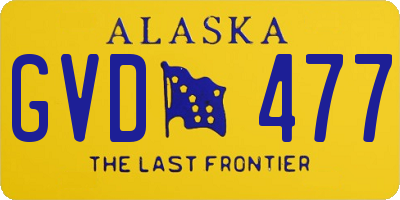 AK license plate GVD477