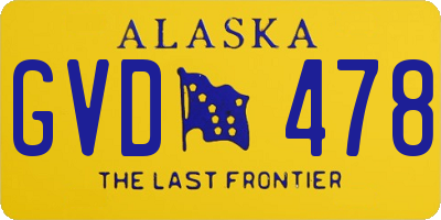 AK license plate GVD478