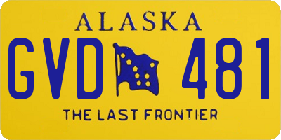 AK license plate GVD481