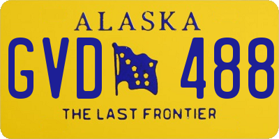 AK license plate GVD488