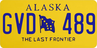 AK license plate GVD489