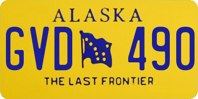 AK license plate GVD490