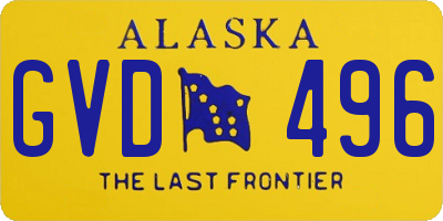 AK license plate GVD496