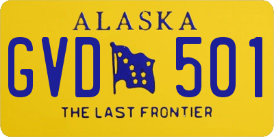 AK license plate GVD501