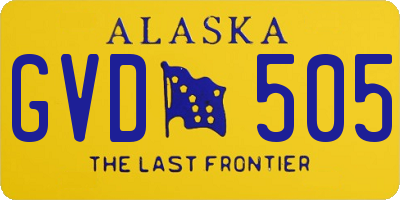 AK license plate GVD505