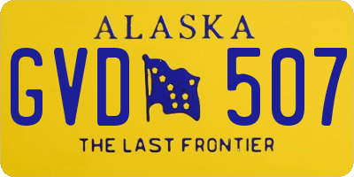 AK license plate GVD507