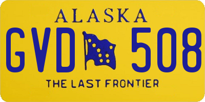 AK license plate GVD508