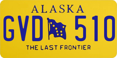 AK license plate GVD510