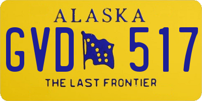 AK license plate GVD517