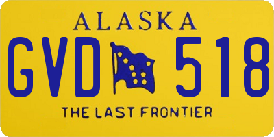 AK license plate GVD518