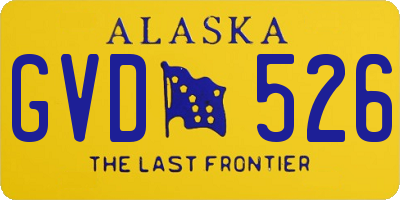 AK license plate GVD526