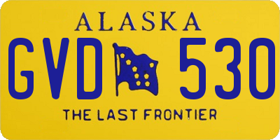 AK license plate GVD530