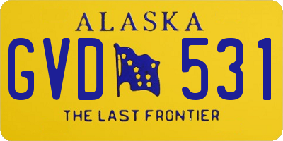 AK license plate GVD531