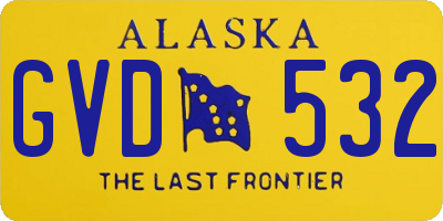 AK license plate GVD532