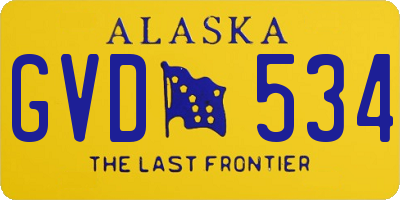 AK license plate GVD534