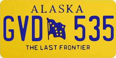 AK license plate GVD535