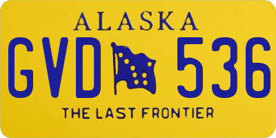 AK license plate GVD536