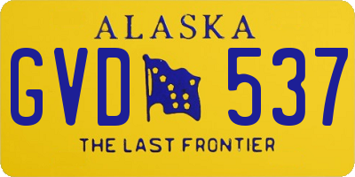 AK license plate GVD537