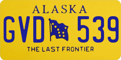 AK license plate GVD539