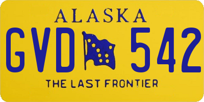 AK license plate GVD542