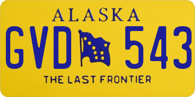 AK license plate GVD543