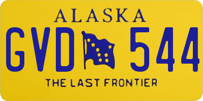 AK license plate GVD544