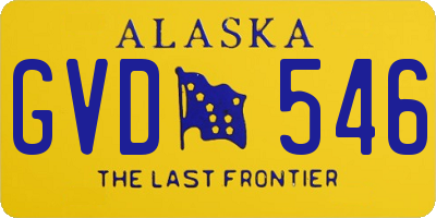 AK license plate GVD546