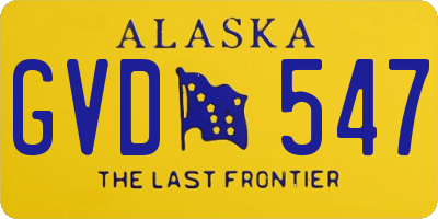 AK license plate GVD547