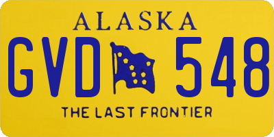 AK license plate GVD548