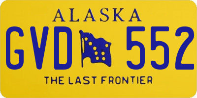 AK license plate GVD552