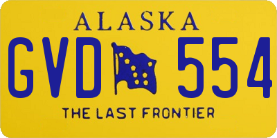 AK license plate GVD554