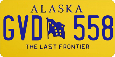 AK license plate GVD558