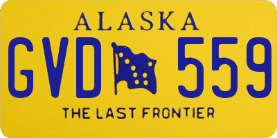 AK license plate GVD559