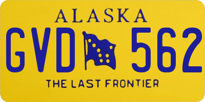 AK license plate GVD562