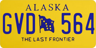 AK license plate GVD564