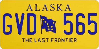 AK license plate GVD565