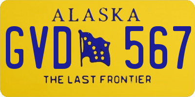 AK license plate GVD567