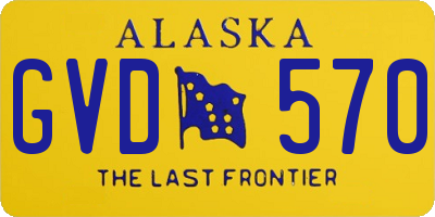 AK license plate GVD570