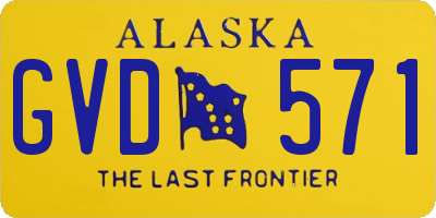 AK license plate GVD571