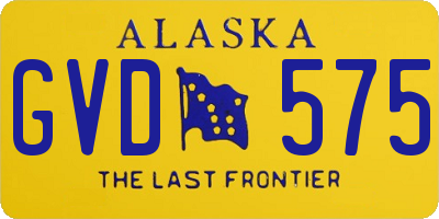 AK license plate GVD575