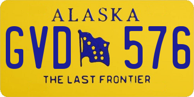 AK license plate GVD576