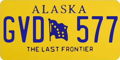 AK license plate GVD577