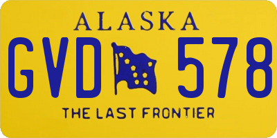 AK license plate GVD578