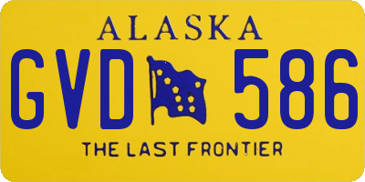 AK license plate GVD586