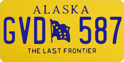 AK license plate GVD587