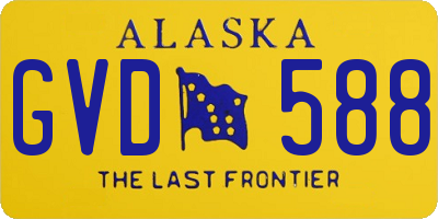 AK license plate GVD588