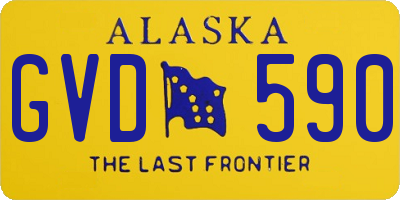 AK license plate GVD590