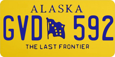 AK license plate GVD592