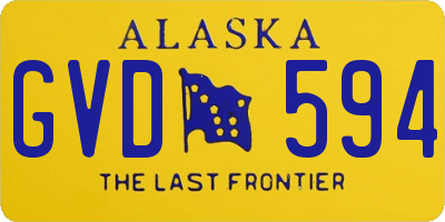 AK license plate GVD594